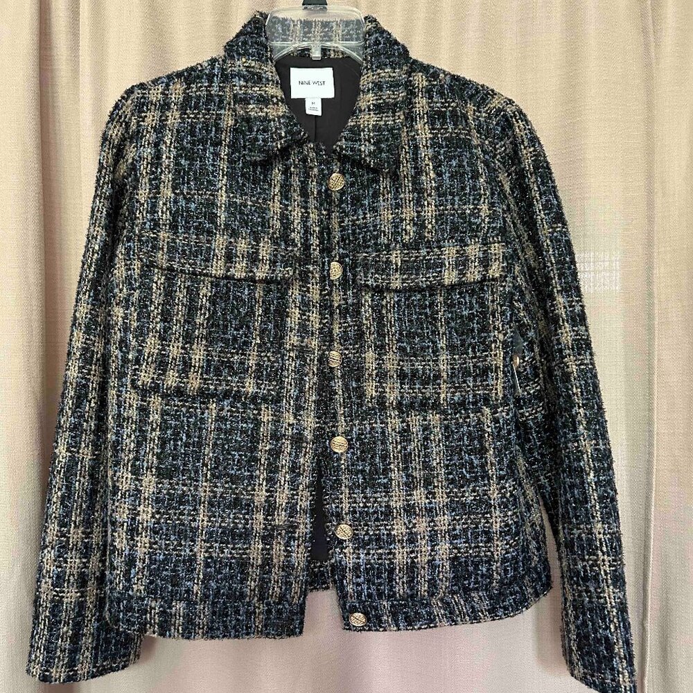 Womens Nine West Short Boucle Jacket NWT